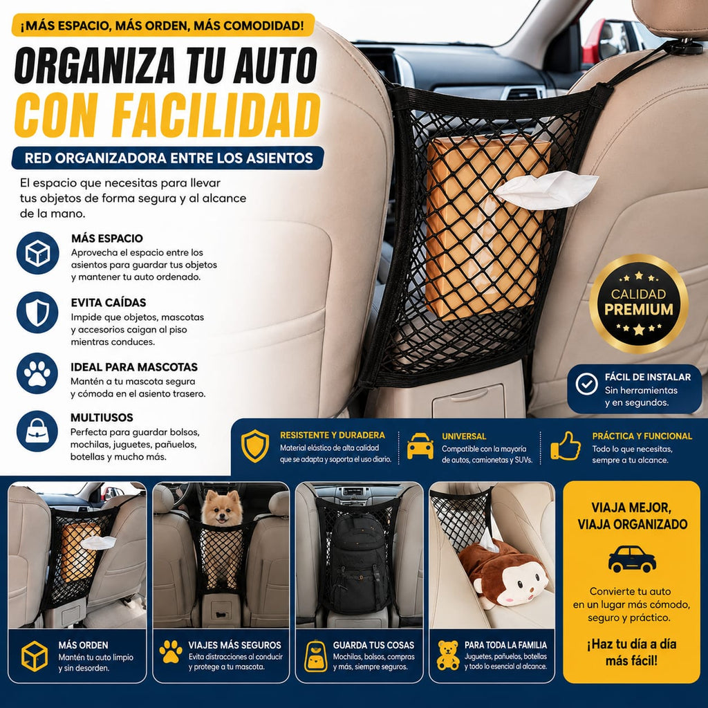 Malla Organizadora Para Asientos