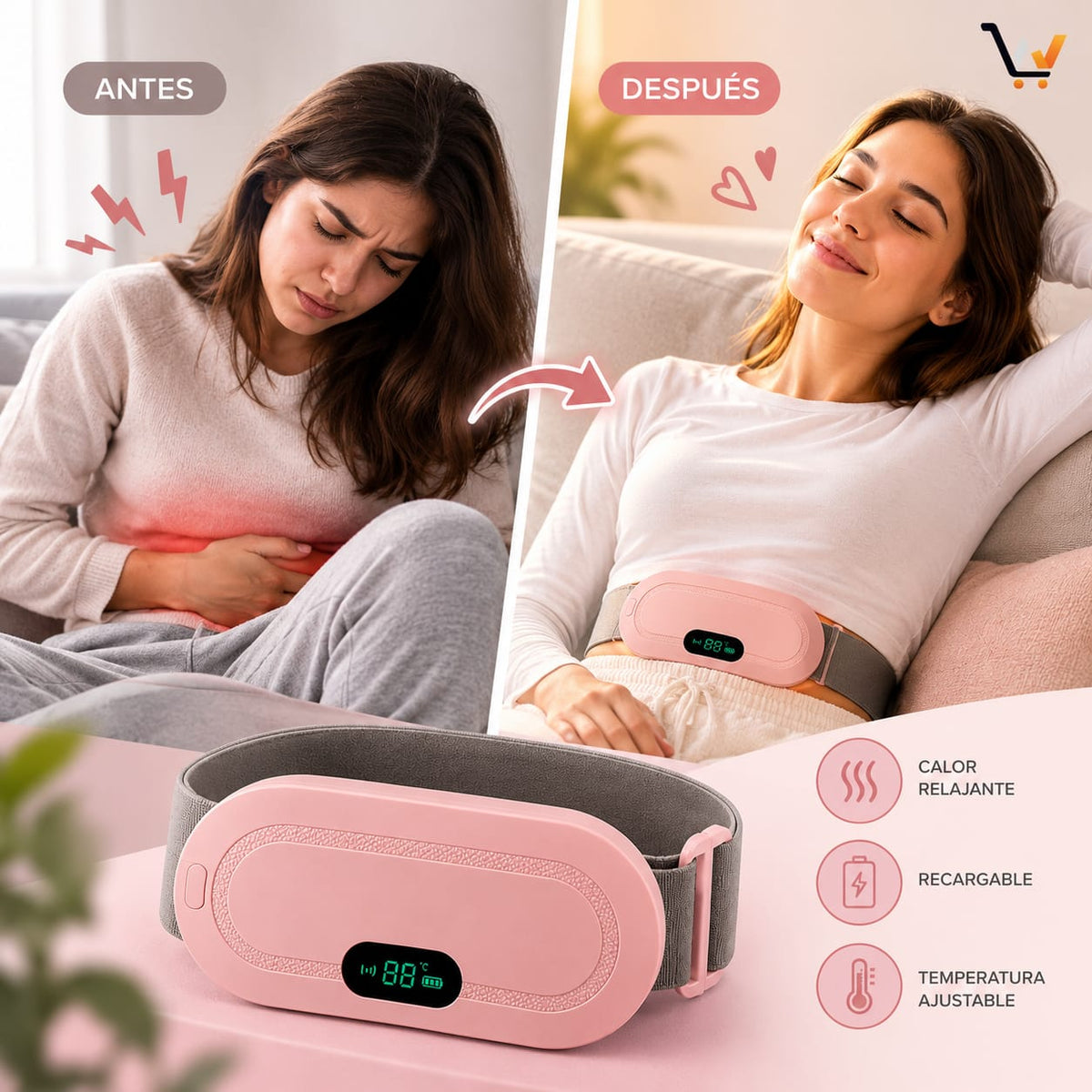 FAJA PARA COLICOS MENSTRUALES