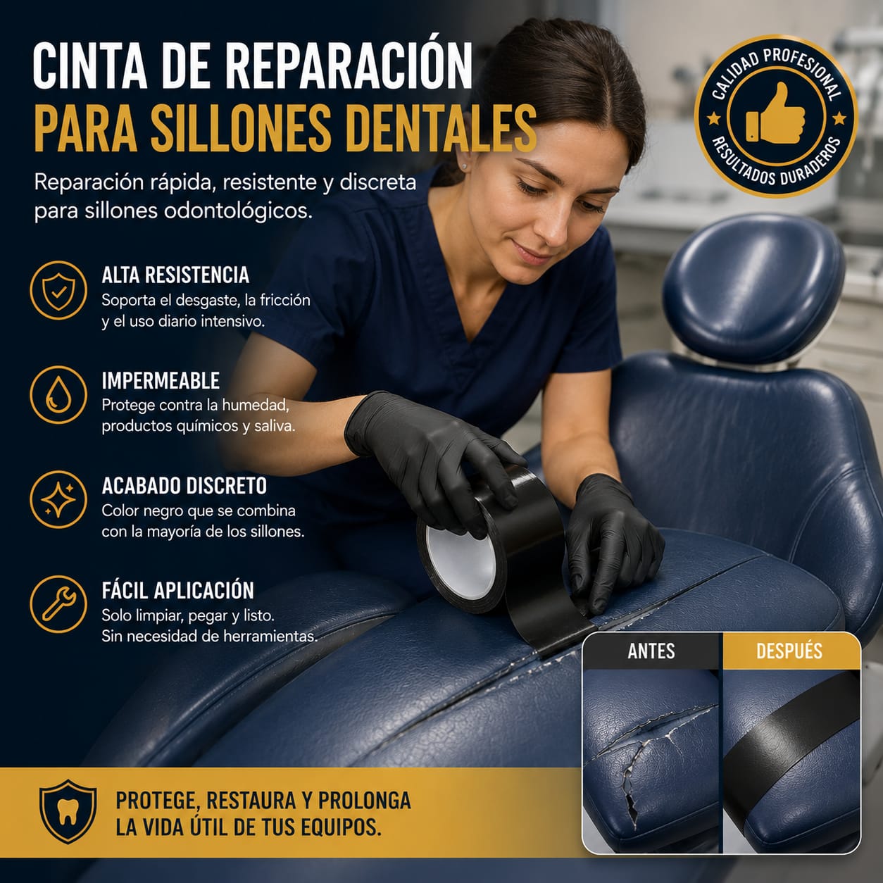 CINTA  DE CUERO PARA REPARO