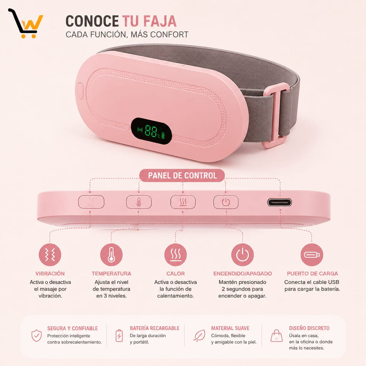 FAJA PARA COLICOS MENSTRUALES